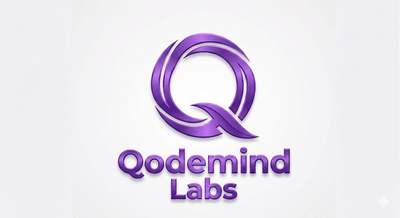 Qodemind logo representing digital marketing, web development, SEO, branding, and technology solutions